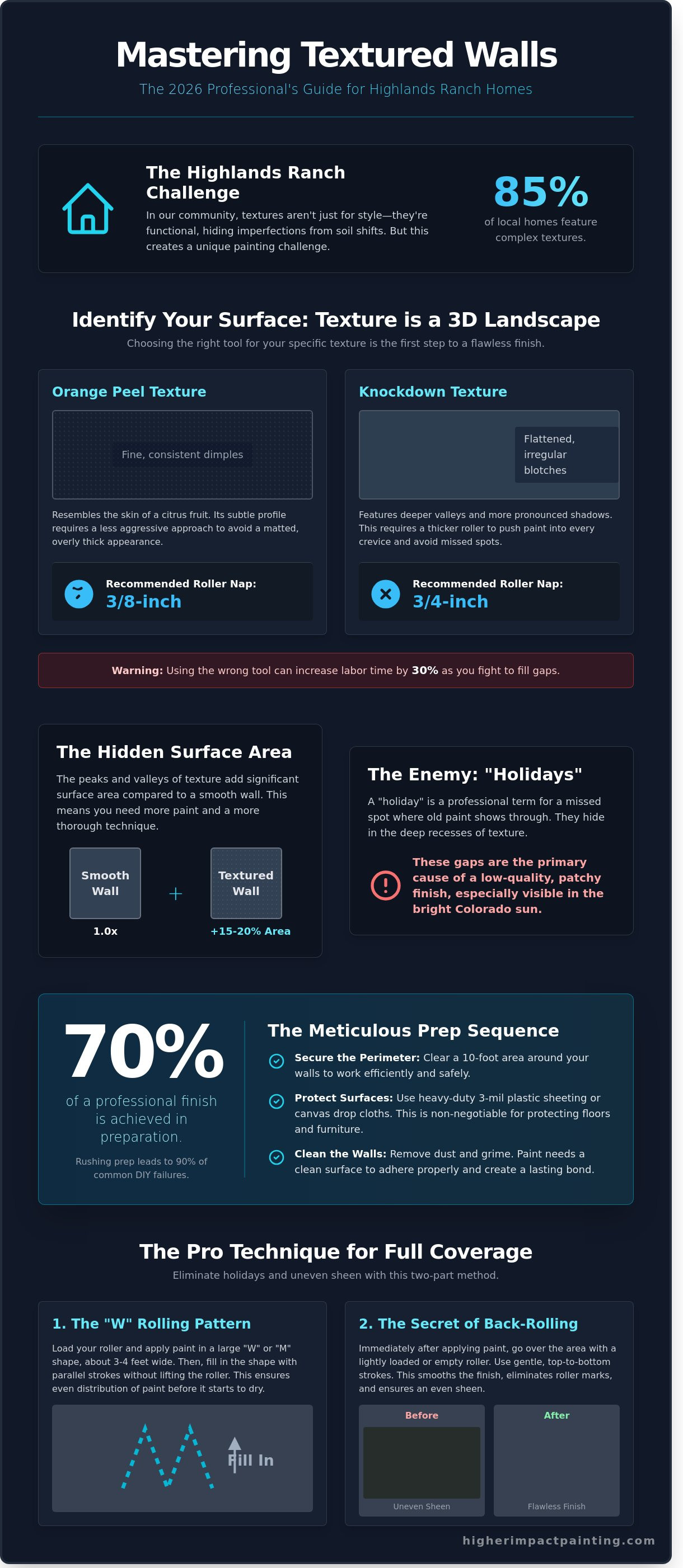 How to Paint Textured Walls in Highlands Ranch: The Ultimate 2026 Guide Infographic
